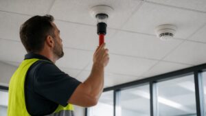 Read more about the article Testing Commercial Smoke Alarms for Business Compliance